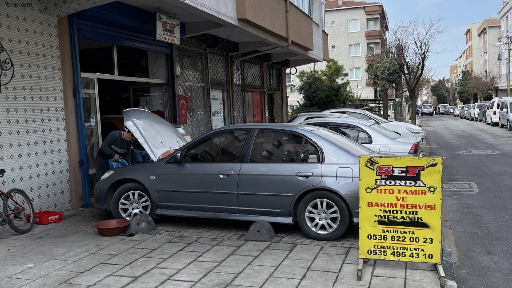 Şef Honda Motor Mekanik Fotoğrafları